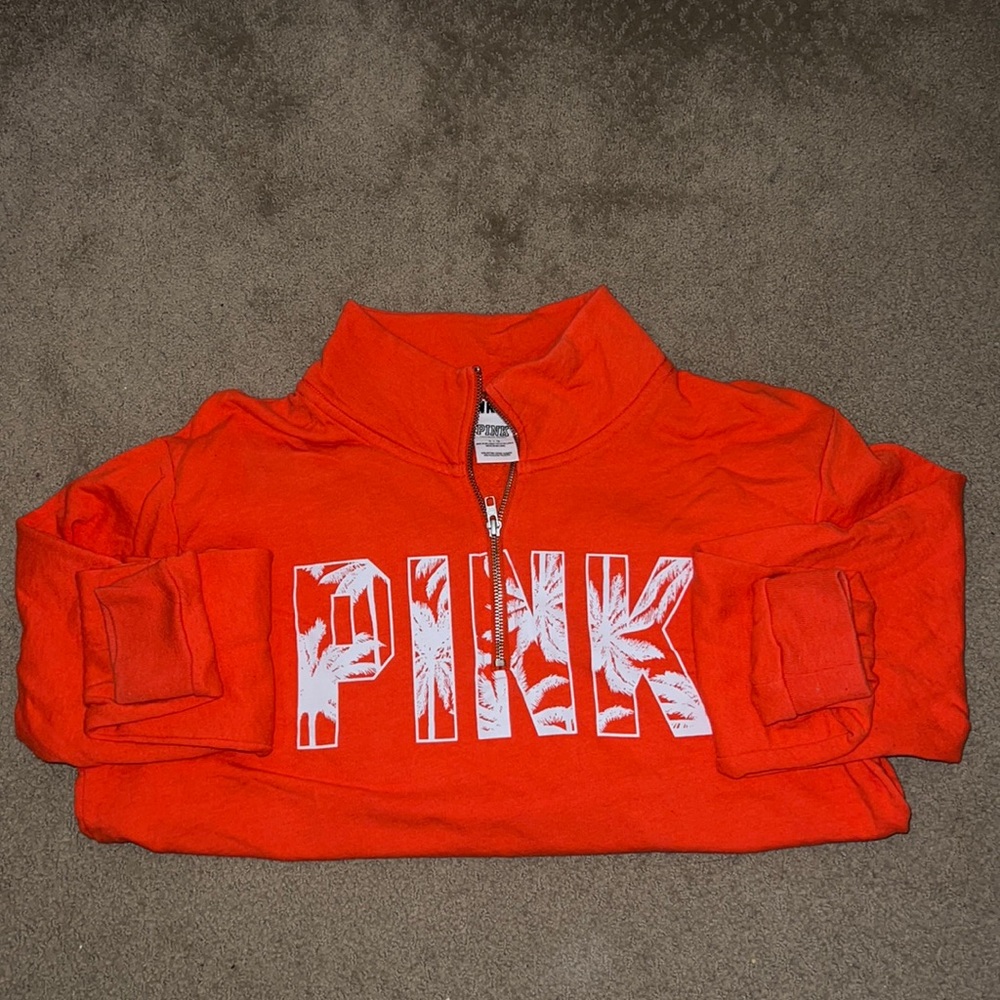 VS pink quarter zip